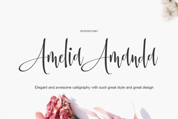 Amelia Amanda Font: Elegant Script for Editorial Design