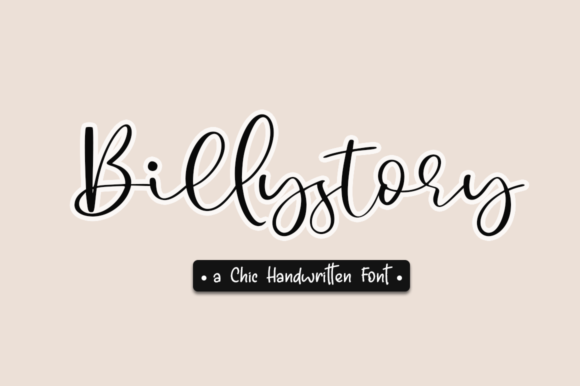 Billystory Font: Elegant Script for Editorial Design