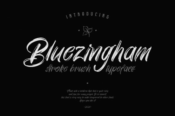 Bluezingham: A Fun Script Font for Web Design